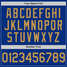 Load image into Gallery viewer, Custom Royal Old Gold Authentic Throwback Basketball Jersey