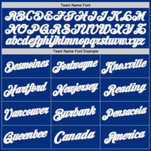 Load image into Gallery viewer, Custom Royal White-Gray Authentic Throwback Basketball Jersey