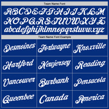 Load image into Gallery viewer, Custom Royal White Authentic Throwback Basketball Jersey