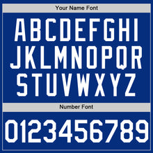 Load image into Gallery viewer, Custom Royal White Authentic Throwback Basketball Jersey