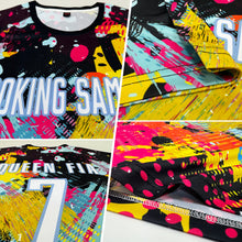 Load image into Gallery viewer, Custom Graffiti Pattern White-Light Blue Sublimation Soccer Uniform Jersey