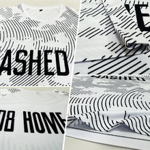 Load image into Gallery viewer, Custom White Black Sublimation Soccer Uniform Jersey