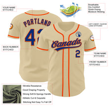 Load image into Gallery viewer, Custom Sand Royal-Orange Authentic Baseball Jersey
