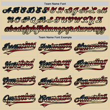 Load image into Gallery viewer, Custom Sand Vintage USA Flag-Black Authentic Baseball Jersey