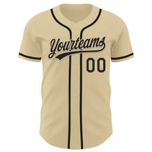 Load image into Gallery viewer, Custom Sand Black Authentic Baseball Jersey