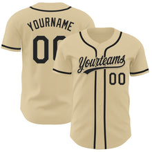 Load image into Gallery viewer, Custom Sand Black Authentic Baseball Jersey