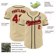 Load image into Gallery viewer, Custom Sand Red-Black Authentic Baseball Jersey