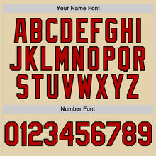 Load image into Gallery viewer, Custom Sand Red-Black Authentic Baseball Jersey