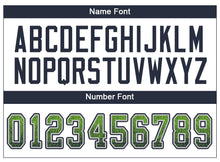 Load image into Gallery viewer, Custom Neon Green Navy-Gray Drift Fashion Football Jersey