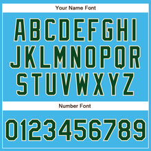 Load image into Gallery viewer, Custom Sky Blue Green-Cream Authentic Baseball Jersey