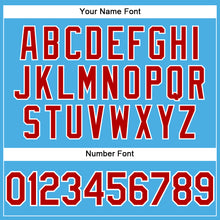 Load image into Gallery viewer, Custom Sky Blue Red-White Performance T-Shirt