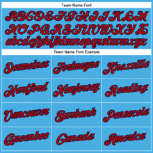 Load image into Gallery viewer, Custom Sky Blue Red-Navy Performance T-Shirt