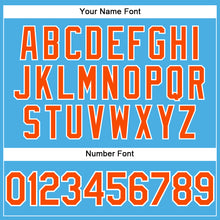 Load image into Gallery viewer, Custom Sky Blue Orange-White Performance T-Shirt