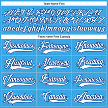 Load image into Gallery viewer, Custom Sky Blue White-Royal Hockey Lace Neck Jersey