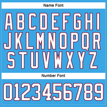 Load image into Gallery viewer, Custom Sky Blue White-Maroon Hockey Lace Neck Jersey