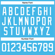 Load image into Gallery viewer, Custom Sky Blue White Hockey Lace Neck Jersey