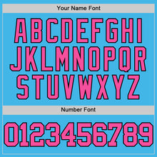 Load image into Gallery viewer, Custom Sky Blue Pink-Black Authentic Basketball Jersey
