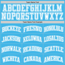 Load image into Gallery viewer, Custom Sky Blue White Authentic Basketball Jersey