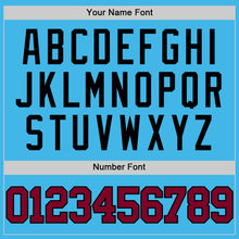 Load image into Gallery viewer, Custom Sky Blue Maroon-Black Authentic Basketball Jersey