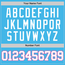 Load image into Gallery viewer, Custom Sky Blue White-Pink Authentic Basketball Jersey