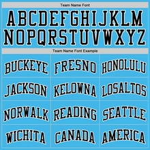 Load image into Gallery viewer, Custom Sky Blue Black-White Authentic Basketball Jersey
