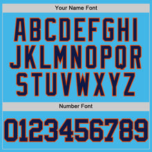 Load image into Gallery viewer, Custom Sky Blue Navy-Orange Authentic Basketball Jersey