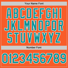 Load image into Gallery viewer, Custom Orange Teal-White Authentic Sleeveless Baseball Jersey