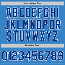 Load image into Gallery viewer, Custom Powder Blue Royal-White Authentic Sleeveless Baseball Jersey