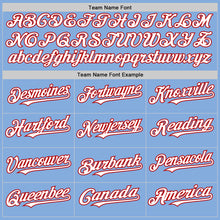 Load image into Gallery viewer, Custom Light Blue White-Red Authentic Sleeveless Baseball Jersey