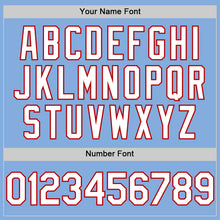 Load image into Gallery viewer, Custom Light Blue White-Red Authentic Sleeveless Baseball Jersey