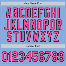 Load image into Gallery viewer, Custom Light Blue Pink-Black Authentic Sleeveless Baseball Jersey