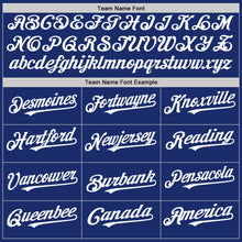 Load image into Gallery viewer, Custom Royal White Authentic Sleeveless Baseball Jersey