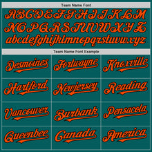 Load image into Gallery viewer, Custom Teal Orange-Black Authentic Sleeveless Baseball Jersey