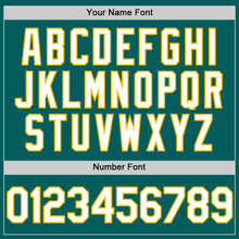 Load image into Gallery viewer, Custom Teal White-Gold Authentic Sleeveless Baseball Jersey