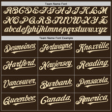 Load image into Gallery viewer, Custom Brown Cream Authentic Sleeveless Baseball Jersey