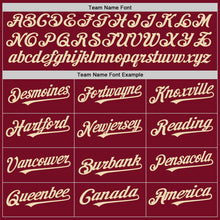 Load image into Gallery viewer, Custom Crimson Cream Authentic Sleeveless Baseball Jersey