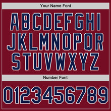 Load image into Gallery viewer, Custom Crimson Navy-White Authentic Sleeveless Baseball Jersey