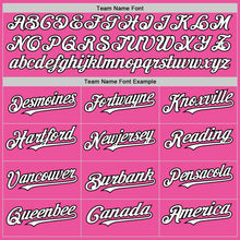 Load image into Gallery viewer, Custom Pink White-Black Authentic Sleeveless Baseball Jersey
