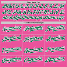 Load image into Gallery viewer, Custom Pink Kelly Green-White Authentic Sleeveless Baseball Jersey