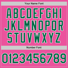 Load image into Gallery viewer, Custom Pink Kelly Green-White Authentic Sleeveless Baseball Jersey