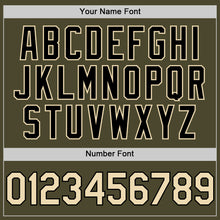 Load image into Gallery viewer, Custom Olive Cream-Black Authentic Sleeveless Salute To Service Baseball Jersey