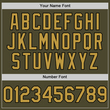 Load image into Gallery viewer, Custom Olive Old Gold-Black Authentic Sleeveless Salute To Service Baseball Jersey