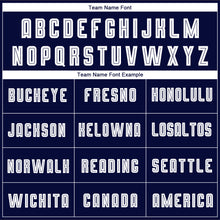 Load image into Gallery viewer, Custom Light Blue White-Navy Sublimation Fade Fashion Soccer Uniform Jersey