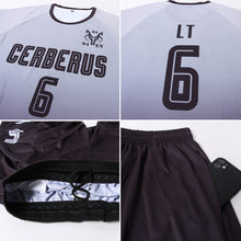 Load image into Gallery viewer, Custom Gray Black Sublimation Fade Fashion Soccer Uniform Jersey