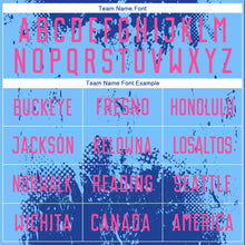 Load image into Gallery viewer, Custom Royal Pink-Light Blue Sublimation Soccer Uniform Jersey