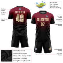 Load image into Gallery viewer, Custom Crimson Cream-Black Sublimation Fade Fashion Soccer Uniform Jersey