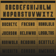 Load image into Gallery viewer, Custom Old Gold Black Sublimation Long Sleeve Fade Fashion Soccer Uniform Jersey