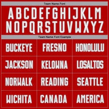 Load image into Gallery viewer, Custom Red White-Gray Pinstripe Fade Fashion Sublimation Soccer Uniform Jersey