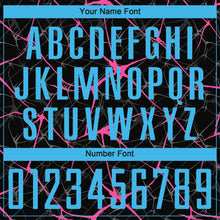 Load image into Gallery viewer, Custom Black Sky Blue-Pink Sublimation Soccer Uniform Jersey