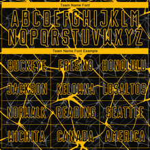 Load image into Gallery viewer, Custom Black Yellow Sublimation Soccer Uniform Jersey